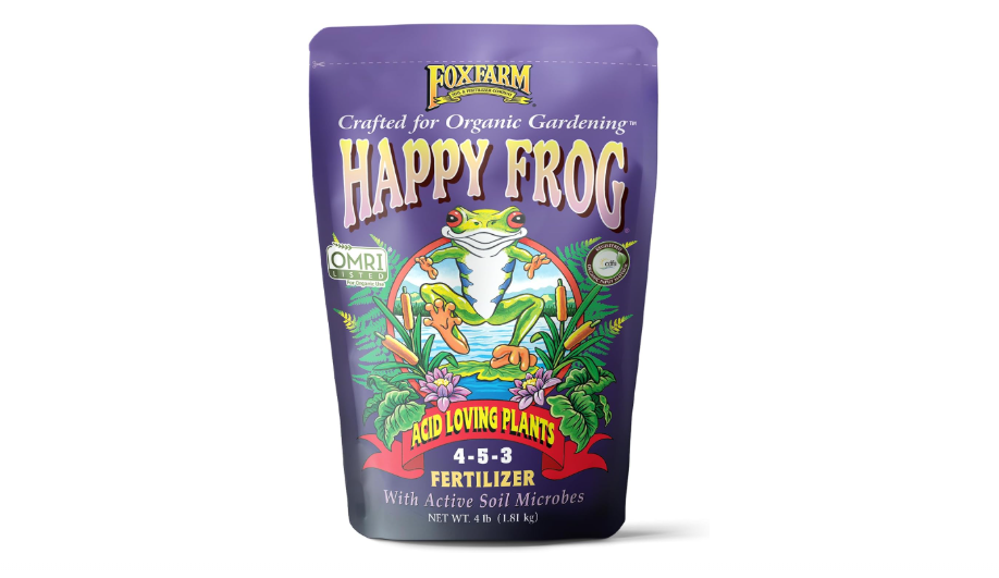  FoxFarm Happy Frog Acid Loving Plant Fertilizer, Slow-Release Fertilizer for Rhododendrons, Azaleas, Hydrangeas, Blueberries, Strawberries & More NPK...