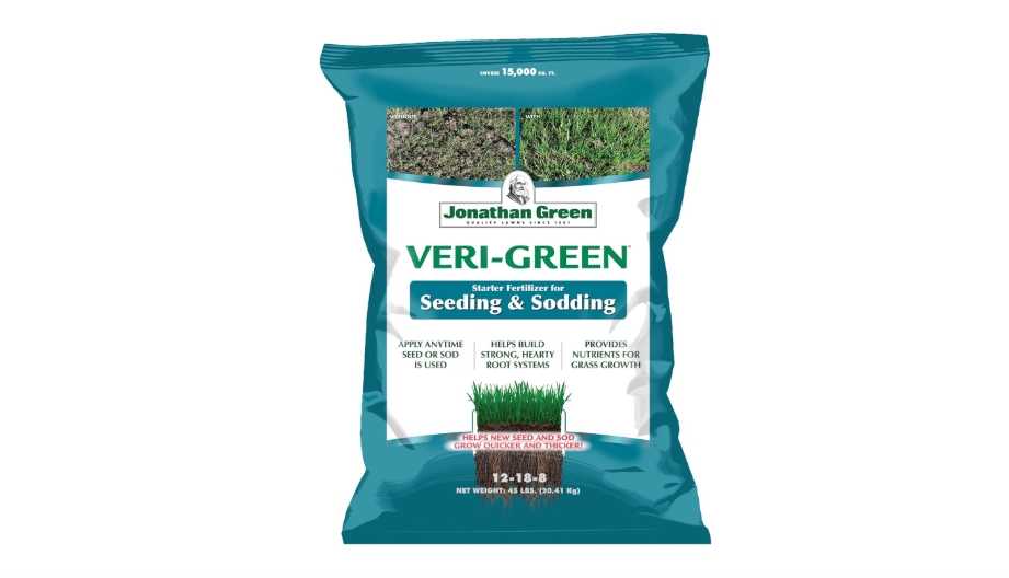  Jonathan Green (16008) Veri-Green Starter Fertilizer for Seeding & Sodding - 12-18-8 Starter Lawn Fertilizer (15,000 Sq. Ft.)