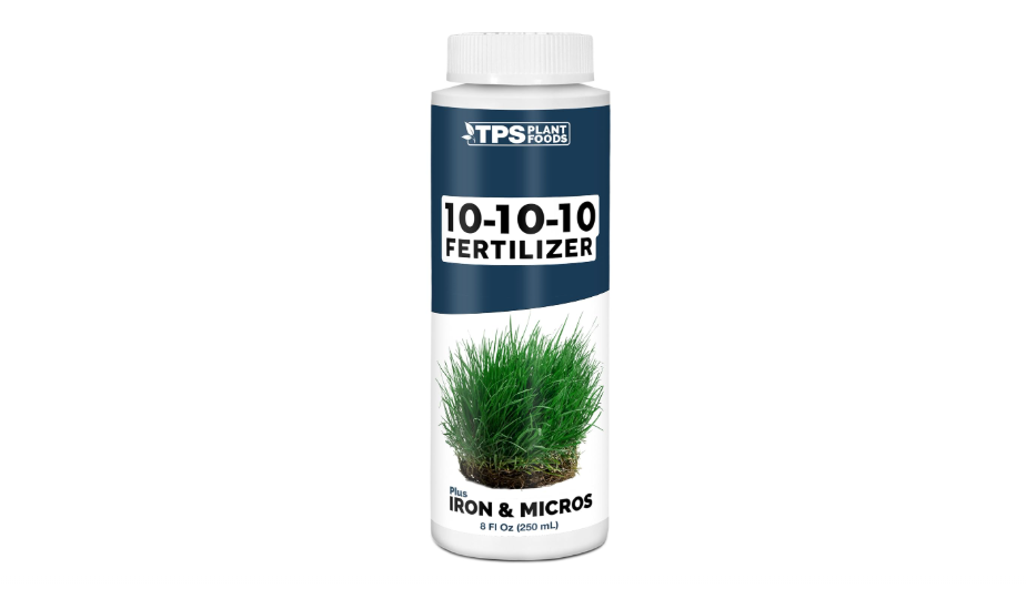  TPS NUTRIENTS Liquid 10-10-10 Fertilizer for Lawn and Garden, Triple Ten NPK Plus Iron and Micros, Liquid Plant Food 8 oz (250mL)