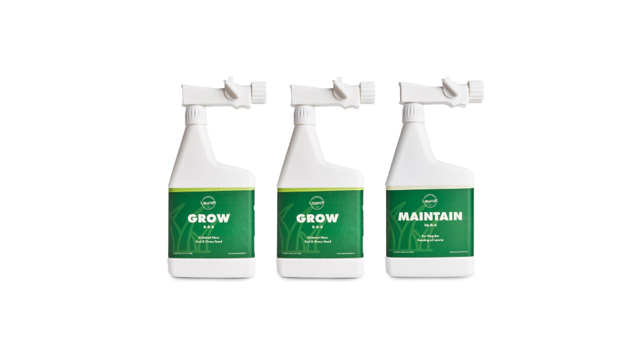  Lawnifi New Lawn Starter Box, 3 Bottles of Liquid Fertilizer - Grow x2, Maintain x1