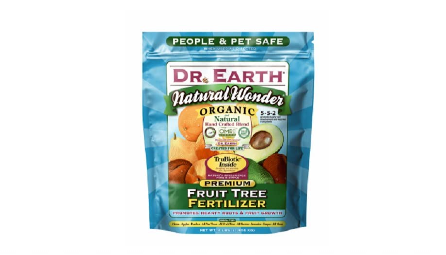  Dr. Earth 708P Organic 9 Fruit Tree Fertilizer in Poly Bag, 4-Pound (Fivе Расk)