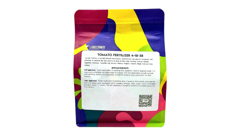  Greenway Biotech Tomato Fertilizer Powder 4-18-38 Plus Trace Minerals- 100% Water Soluble Includes Essential Chelated Micronutrients- (2 Pounds)