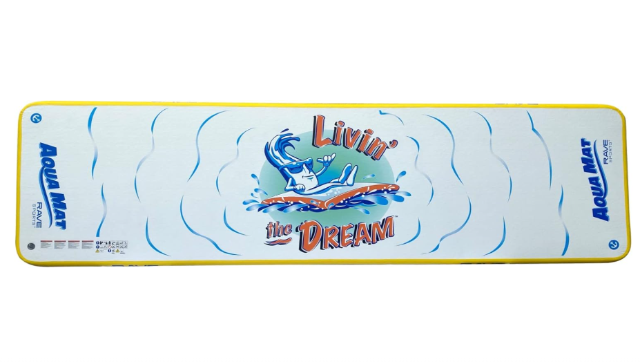  Rave Sports Inflatable Aqua Mat, Platform and Swim Dock with Dropstitch PVC Construction