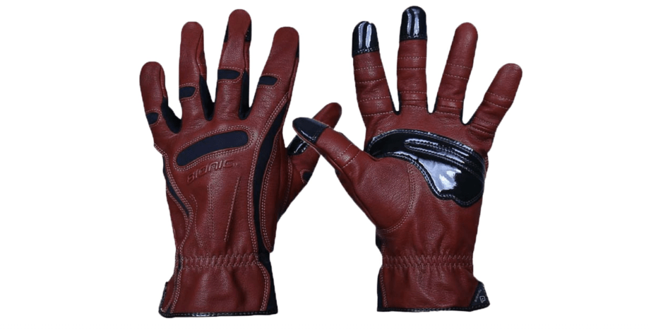  Bionic Men's Tough Pro with Natural Fit Premium Leather Work Gloves (Large), Brown