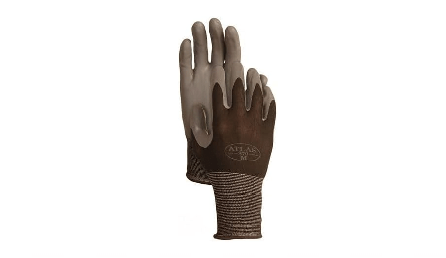  Showa Atlas 370BS-06 Nitrile Palm Coated with Nylon Liner Tough Gloves - Small