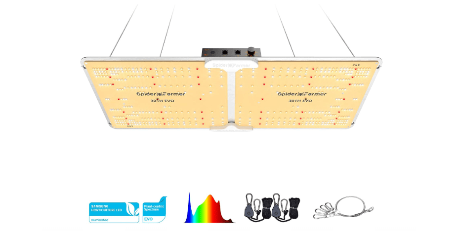 Spider Farmer SF2000, Samsung LM301H EVO Led Grow Light, Full Spectrum Plant Light, 200W Dimmable & High Efficiency & Deeper Penetration Lamps for...