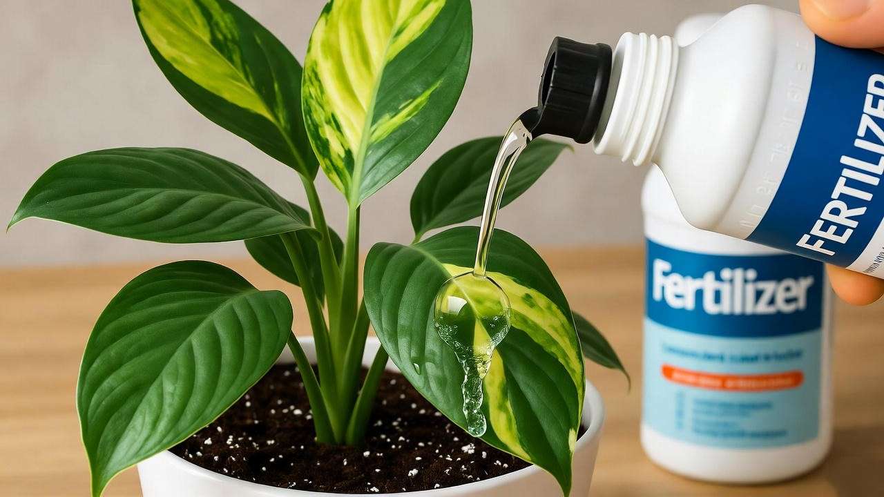 "Silver pothos cutting in water with early root development for propagation."