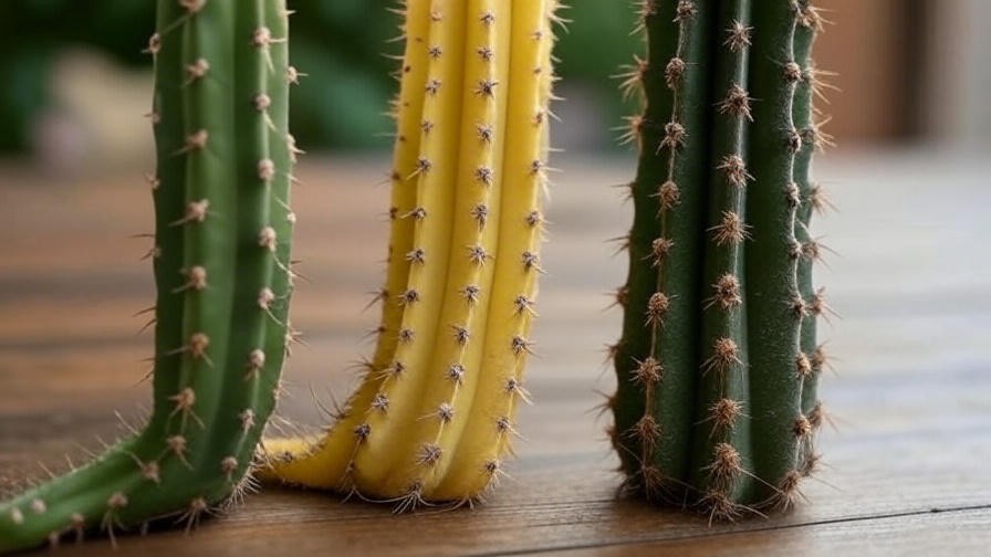 Common monkey tail cactus problems like yellowing and shriveling
