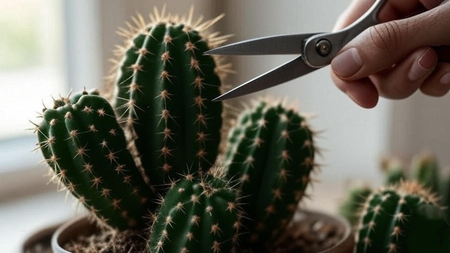 "Cactus with orange and red flowers in a cool dimly lit room with a 50–55°F thermometer." 