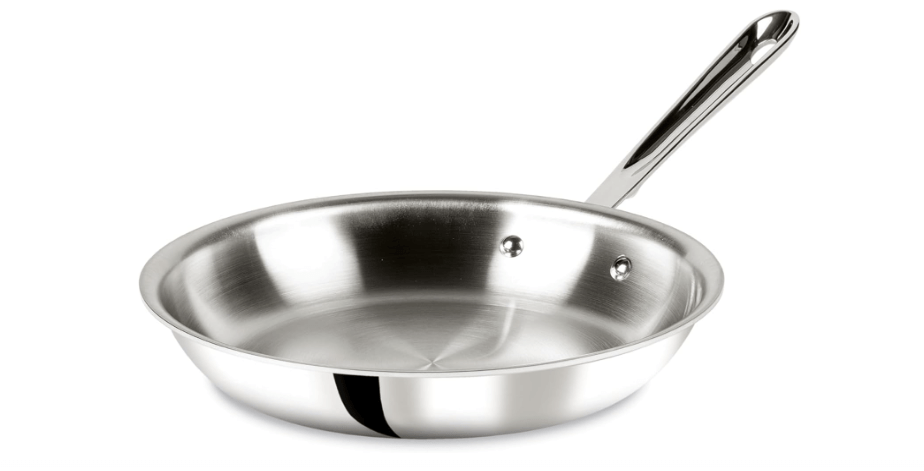 All-Clad D3 10 Inch Stainless Steel Frying pan, 3-Ply Stainless Steel Pan, Induction, Oven Broiler Safe 600F Skillet, Professional Cookware, Silver