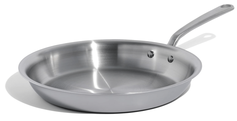 Made In Cookware - 12-Inch Stainless Steel Frying Pan - 5 Ply Stainless Clad - Professional Cookware - Crafted in Italy - Induction Compatible