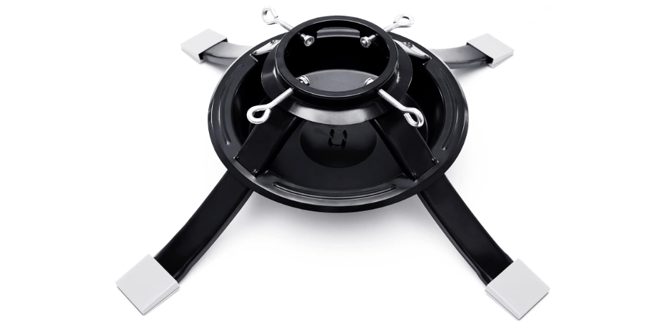 Large Real Christmas Tree Stand for Live Tree,Metal Christmas Tree Base Stand Fits for 2-Inch to 4.8-Inch Trunk,1-Gallon Water Capacity(Size L)