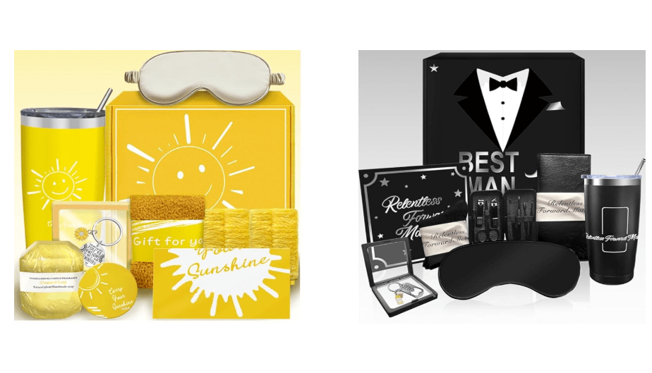 Gift Basket for Women and men,Yellow Sunshine Cheer Up Box,Birthday Box for Men