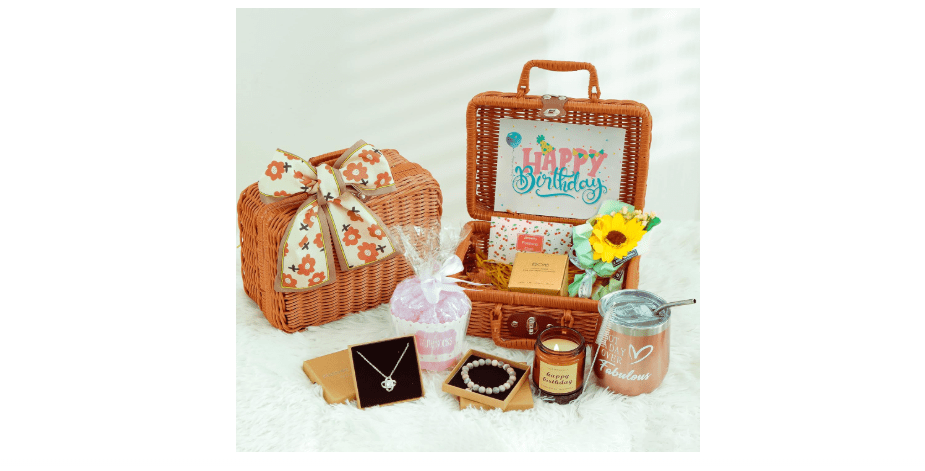 Birthday Gifts for Women: Happy Birthday Basket Gifts Sets for Women - Friendship, Mom, Sister, Wife, Girlfriend, BFF, Daughter