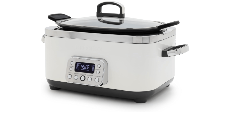 GreenPan Elite 14-in-1 Nonstick 6QT Electric Slow Cooker, PFAS-Free Ceramic Multi-Cooker, In-Pot Browning, Dishwasher Safe Lid & Removable Crock,...