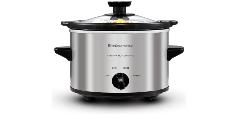 Elite Gourmet MST-250XS Electric Slow Cooker Ceramic Pot, Adjustable Temp, Entrees, Sauces, Stews & Dips, Dishwasher Safe Glass Lid & Crock, 1.5...