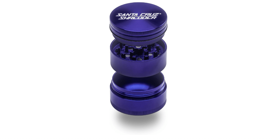  Santa Cruz Shredder Herb and Spice Grinder 3 Piece Medium 2 1/8" Superior Grip and Aluminium (Purple)
