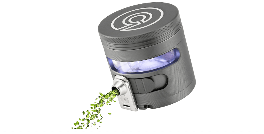  Cloudious9 - Tectonic9 Herb Grinder Automatic Electric Herbal Spice Dispenser Large 2.5" Aluminum Alloy (Grey), For Home & Kitchen Only