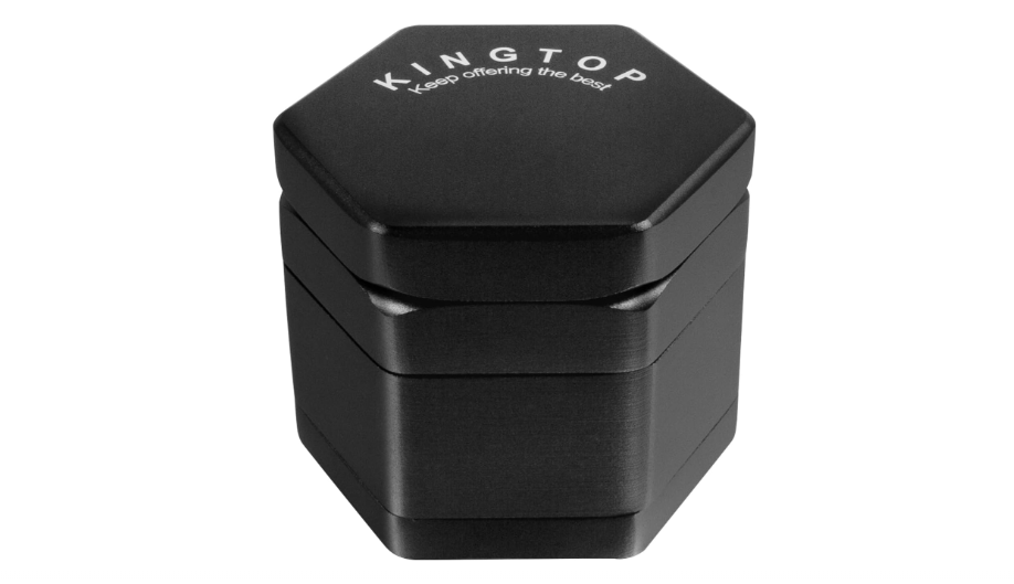  KINGTOP Grinder, 2.2" Magnetic Aluminum Alloy Grinder (Black)