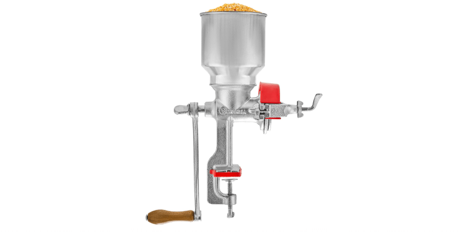  Victoria Manual Cast Iron Grain Mill with High Hopper, Premium Corn-Grinding Mill and Grain Grinder, Made in Colombia