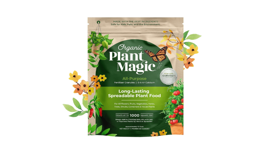 Organic Plant Magic - Truly Organic™ Slow Release Granular Fertilizer : Long-Lasting Plant Food Granules - Indoor & Outdoor Flowers, Vegetable Gardens,...