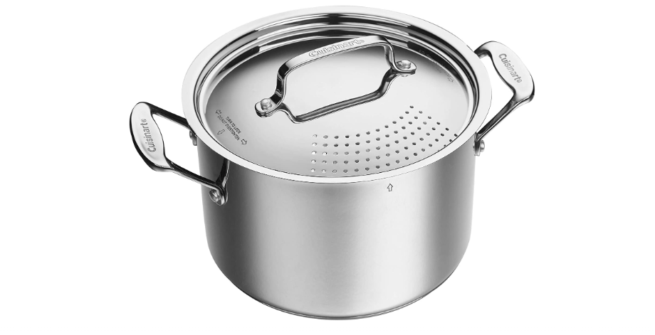 Cuisinart 766S-22 6 Qt. Stainless Steel Pasta Pot w/Straining Cover Chef's-Classic-Stainless-Cookware-Collection, 6-Quart