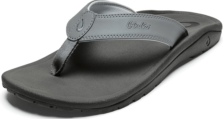 OLUKAI Ohana Men's Beach Sandals, Water Resistant Flip Flops, Arch Support & Comfort Fit, Lightweight & Durable, Enhanced Grip & Traction