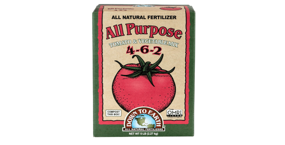  Down To Earth All Natural Fertilizers Organic All Purpose Tomato & Vegetable Mix - Plant Food for Tomatoes, Peppers, Herbs and Flowers 4-6-2, 5 lb