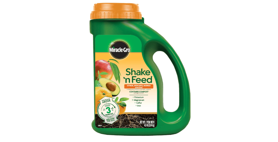 Miracle-Gro Shake 'N Feed Continuous Release Citrus, Avocado & Mango Plant Food, 4.5 lb.