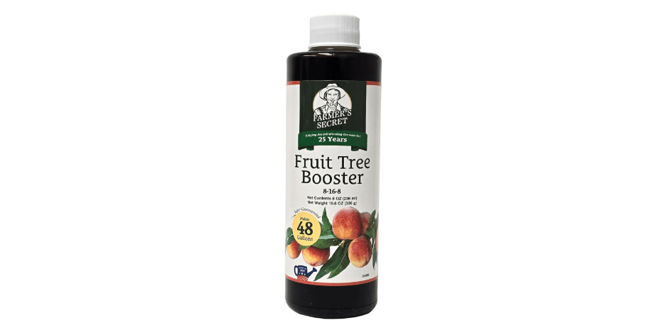 Farmer's Secret Fruit Tree Booster Fertilizer (8oz) - Super Concentrated and Phosphorus Rich - Formulated for All Fruit Trees Including Peach, Banana,...