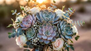 succulent bridal bouquet