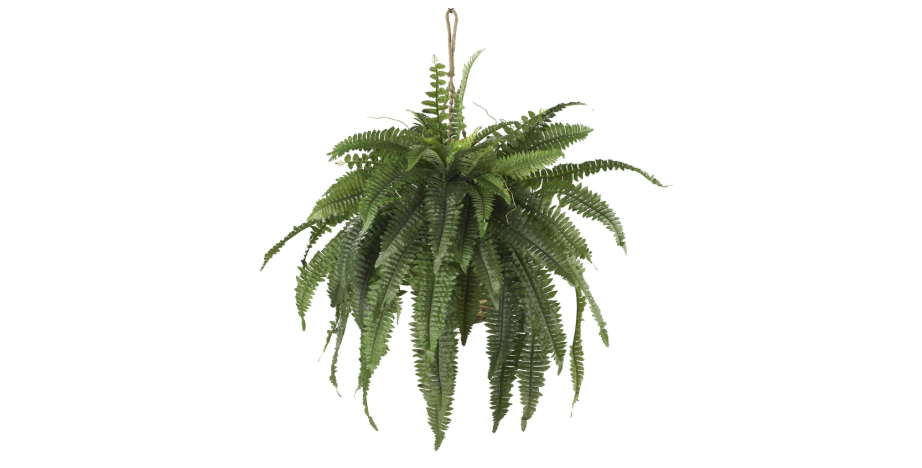  Nearly Natural 6774 22in. Large Boston Fern Hanging Basket,Green