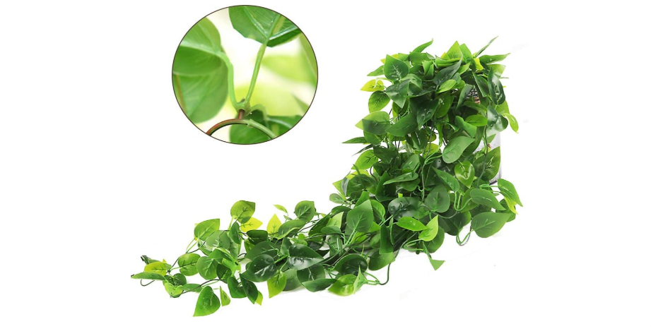  CEWOR 2pcs Fake Hanging Plants for Room Decor, 3.6ft Artificial Ivy Pothos Vine for Wall Living Room Patio Indoor Outdoor Home Shelf Office Decor (No Baskets)