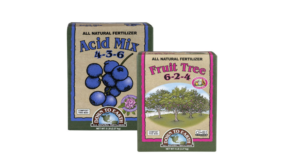Down to Earth Organic Acid Mix 4-3-6 & Fruit Tree Fertilizer 6-2-4 Bundle | Nourishes Acid-Loving Plants & Fruit Trees | Organic Ingredients for...