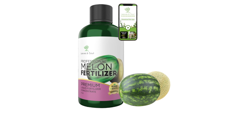  LEAVES AND SOUL Professional Liquid Melon Fertilizer | 5-1-5 Concentrate, Liquid Plant Fertilizer for Garden, Healthy Produce, Good Harvest, Multi-Purpose...