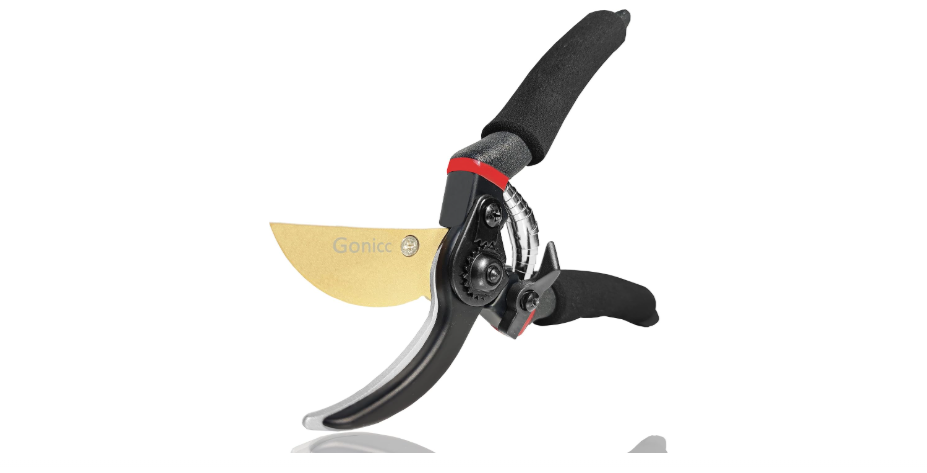 gonicc 8" Professional Premium Titanium Bypass Pruning Shears (GPPS-1003), Hand Pruners, Garden Clippers.
