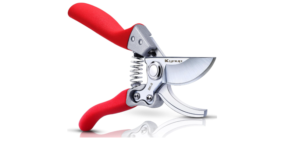 Kynup Pruning Shears, Gardening Scissors, Pruners for Gardening, Heavy Duty Garden Tools, Garden Grass Clippers Hand Hedge Shears, (Red)