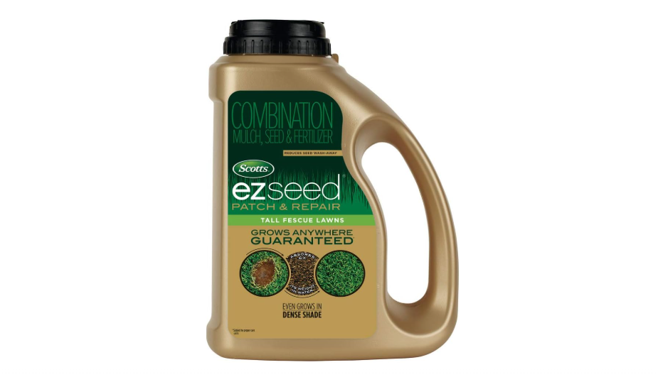  Scotts EZ Seed Patch & Repair Tall Fescue Lawns Combination Mulch, Grass Seed and Fertilizer for Bare Spots and Repair, Grows Anywhere, 3.75 lb, Brown