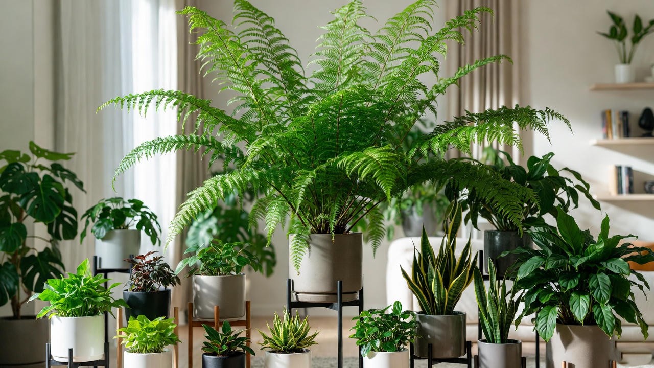Macho fern spacing with other indoor plants for healthy growth