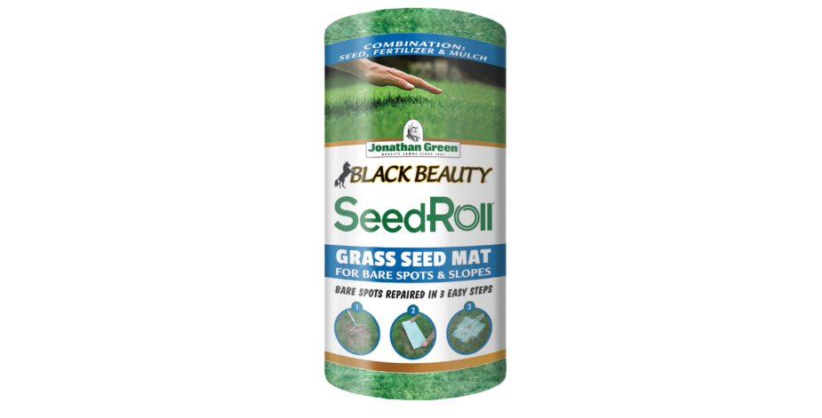  Jonathan Green (10410) Black Beauty SeedRoll Grass Seed Mat - Cool Season Lawn Seed, Fertilizer, & Mulch (50 Sq. Ft.) 