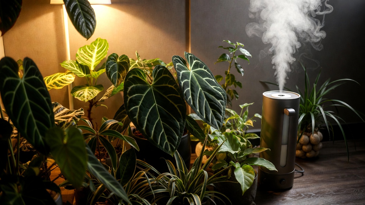 Watering anthurium clarinervium properly with drainage to prevent overwatering