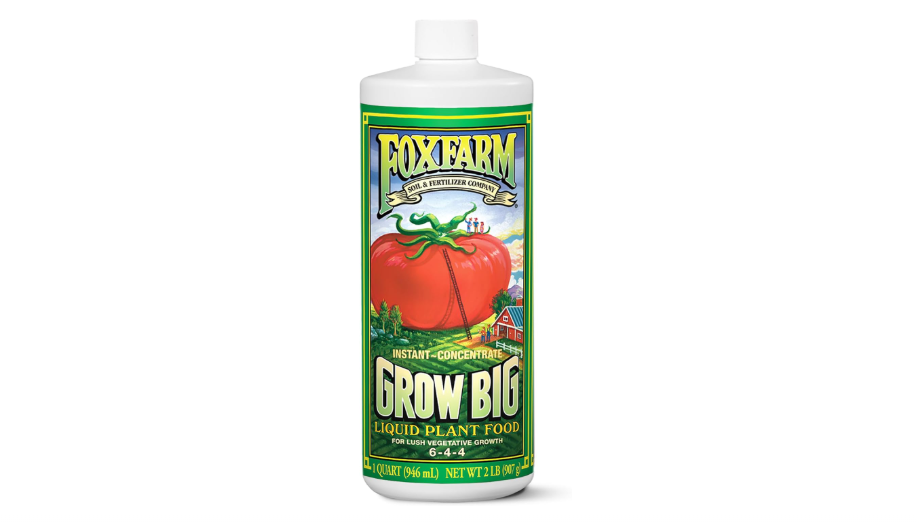 
FoxFarm Grow Big Liquid Plant Food - Bloom Fertilizer for Flowers, Fruits, and Vegetables, Perfect for Indoor & Outdoor Potted Plants, NPK 6-4-4 (Quart)