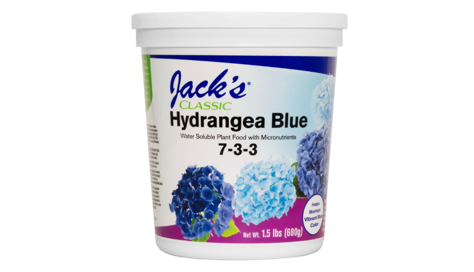 Jack's Classic 7-3-3 Hydrangea Blue Water-Soluble Fertilizer with Micronutrients to Enhance Blue Flowers, 1.5lbs