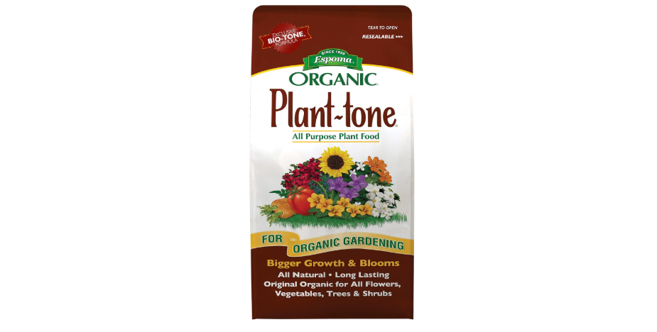 Espoma Organic Plant-Tone 5-3-3 Natural & Organic All Purpose Plant Food; 4 lb. Bag; The Original Organic Fertilizer for All Flowers, Vegetables, Trees,...