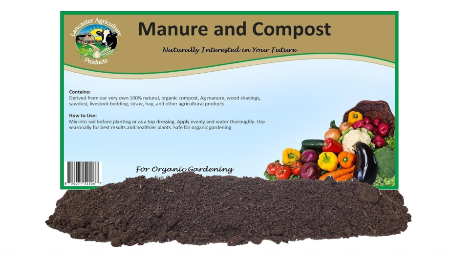 Manure and Compost (16 quarts) for Garden Soil Health - Enhances Microbial Activity, Improves Moisture Retention, Slow-Release Nutrients for Vibrant Plant...