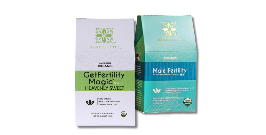 Secrets of Tea- Fertility Tea For Men And Women- USDA Organic- Delicious 40 Biodegradable Sachets