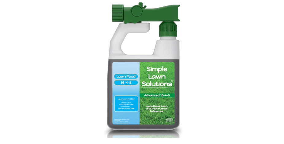Advanced 16-4-8 Balanced NPK - Lawn Food Quality Liquid Fertilizer - Spring & Summer Concentrated Spray - Any Grass Type - Simple Lawn Solutions (32 Ounce)
