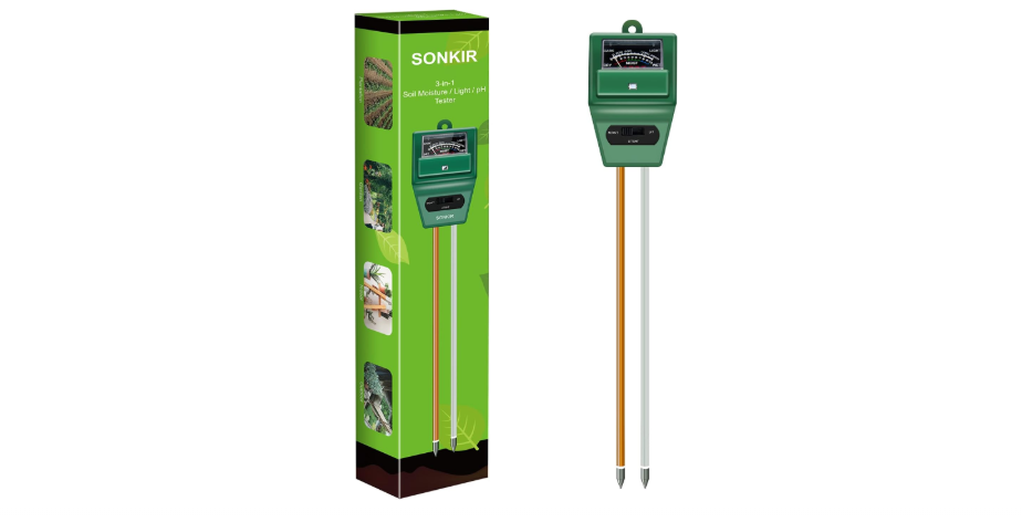 SONKIR Soil pH Meter, MS02 3-in-1 Soil Moisture/Light/pH Tester Gardening Tool Kits for Plant Care, Great for Garden, Lawn, Farm, Indoor & Outdoor Use...
