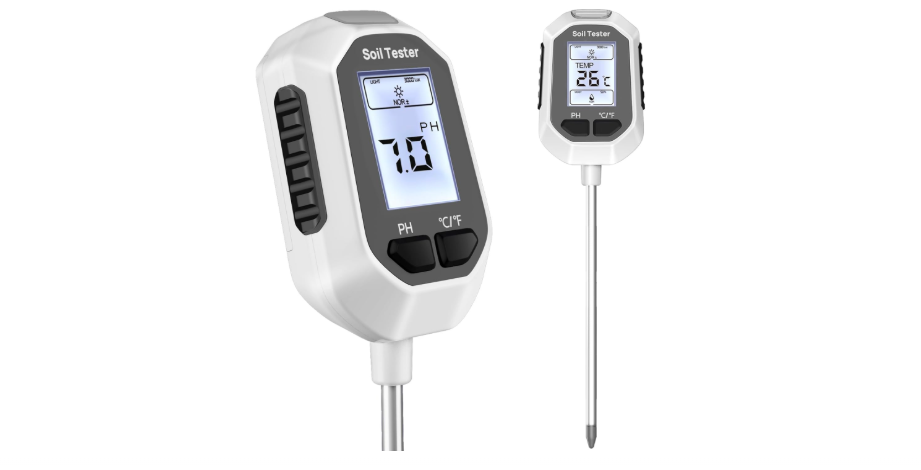 YAMRON 4-in-1 Soil Moisture Meter, Digital Plant Temperature/Soil Moisture Test & PH Meter/Sunlight Intensity, Backlight LCD Display for Gardening,...