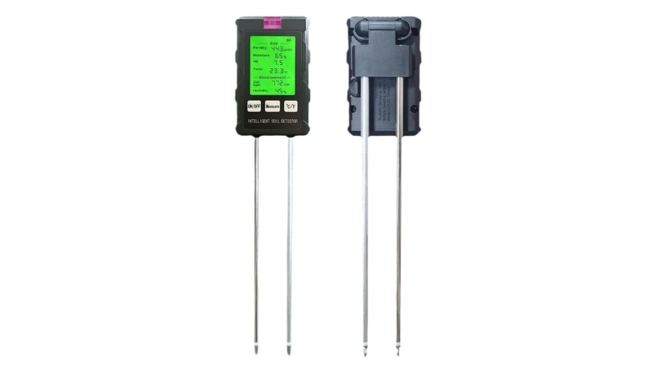 ngnsky 6-in-1 Soil Test Kit Soil Moisture Meter/PH Meter/Sunlight Intensity/Fertility Soil Tester, LCD Display Air & Soil Hygrometer Temperature for...